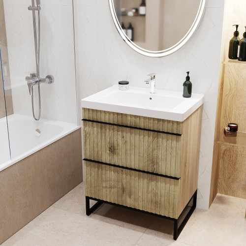 Тумба под раковину Mixline Окленд 70 551730 цвет Дуб мелфорд