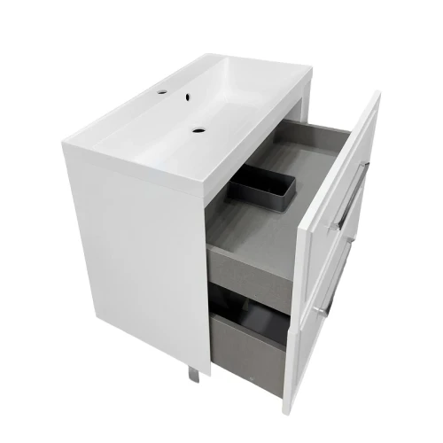 Тумба с раковиной Azario Беллони 80/2Н CS00098085 цвет Белый матовый