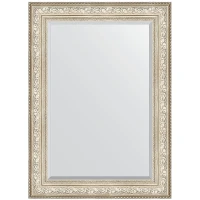 Зеркало Evoform Exclusive 110х80 BY 3478 с фацетом в багетной раме - Виньетка серебро 109 мм стекло