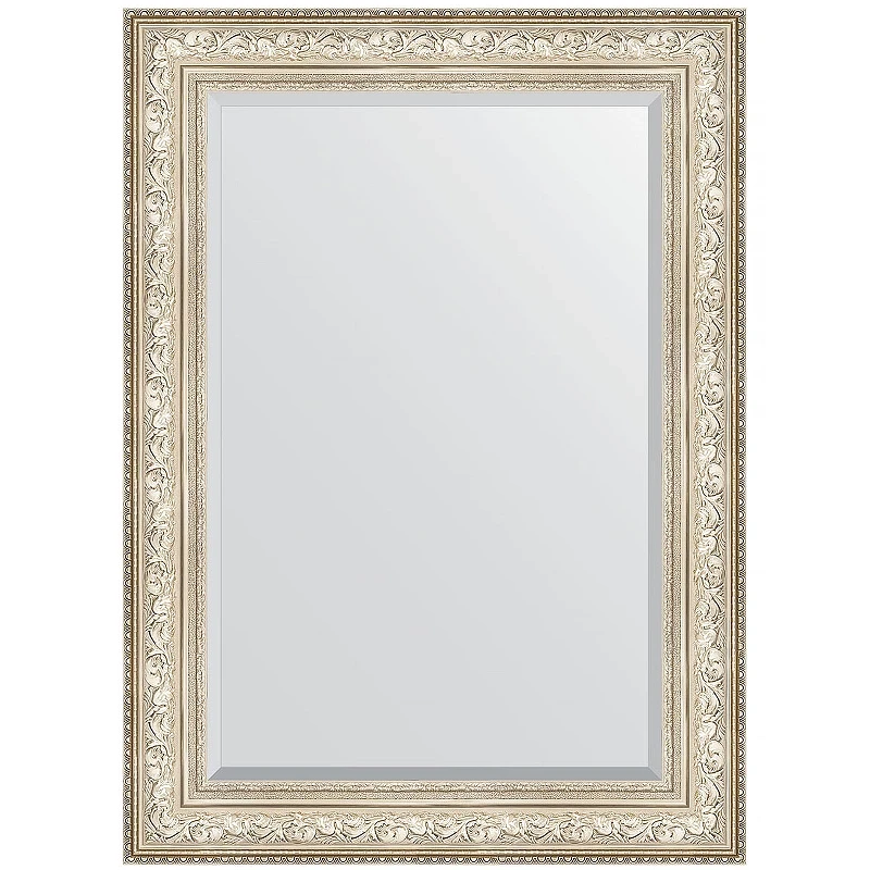 Зеркало Evoform Exclusive 110х80 BY 3478 с фацетом в багетной раме - Виньетка серебро 109 мм стекло