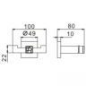 Двойной крючок CeramaLux Venezia 88601A-1 Хром
