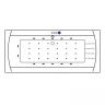 Акриловая ванна Excellent Aquaria Lux Slim 180x80 WAEX.AQU18S.NANO.GL цвет Белый с гидромассажем форсунки Золото