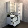 Тумба с раковиной Comforty Сорренто 90Н 00-00013520 Светло-серая МДФ / ЛДСП