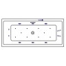 Акриловая ванна Excellent Heaven Slim 180x80 WAEX.HEV18S.ULTRA.BR цвет Белый с гидромассажем форсунки Бронза