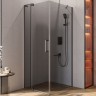 Душевой уголок Cezares Slider 90x80 SLIDER-AH-1-80-80/90-GRIGIO-GM профиль Оружейная сталь стекло серое