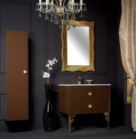 Шкаф пенал Boheme Armadi Art NeoArt 35 834-DB подвесной Dark Brown МДФ / ЛДСП