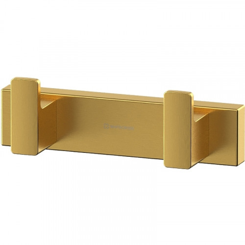 Двойной крючок Whitecross Cubo gold brushed CU2412GLB Брашированное золото