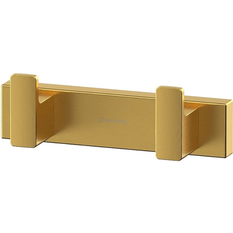 Двойной крючок Whitecross Cubo gold brushed CU2412GLB Брашированное золото