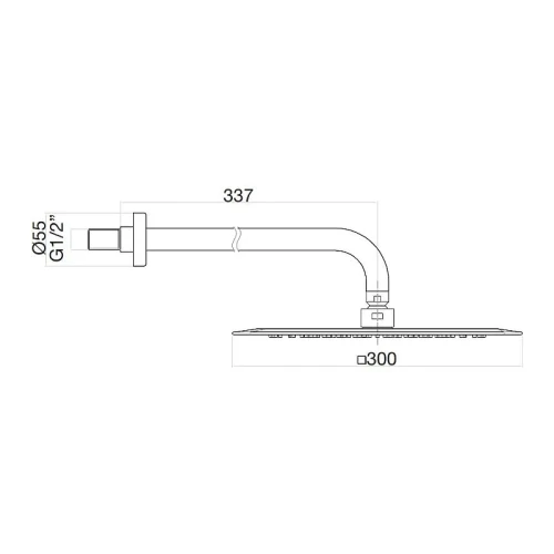 Верхний душ Fiore 30CR8651 цвет Хром