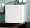 Тумба под раковину Art&Max Verona Push 70 AM-Verona-Push-700-2C-SO-BI-TS подвесная цвет Белый матовый с тиснением
