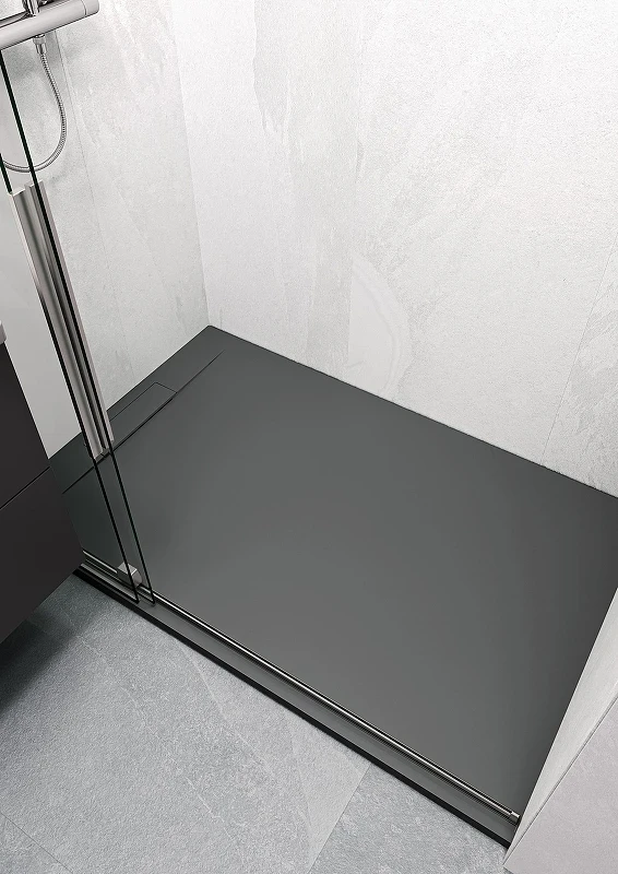 Душевой поддон из искусственного камня Starohome Nordic 140х80 19395036 цвет Черный матовый