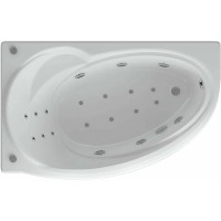 Акриловая ванна Aquatek Бетта 170x97 L BET170-0000010 с гидромассажем с фронтальной панелью с каркасом (разборный) со слив-переливом
