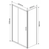 Душевой уголок Vincea Garda 120x80 VSR-1G8012CLG профиль Брашированное золото стекло прозрачное