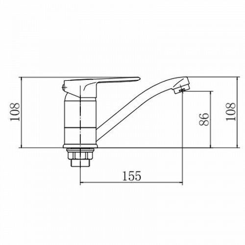 Смеситель для кухни Fashun A4504-2 цвет Хром