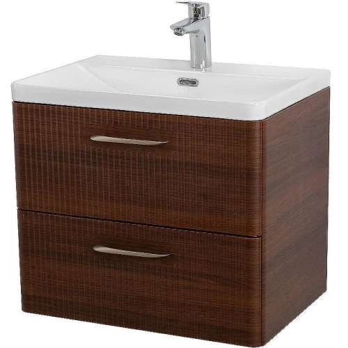 Тумба с раковиной BelBagno Due 50 DUE-500-2C-SO-NOCE-P+50 BB-8076-3-50 подвесная Noce
