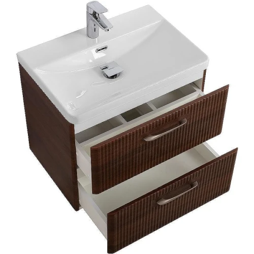 Тумба с раковиной BelBagno Due 50 DUE-500-2C-SO-NOCE-P+50 BB-8076-3-50 подвесная Noce