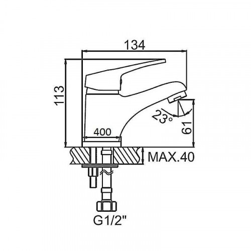 Смеситель для раковины D-Lin D110302-2 цвет  Хром