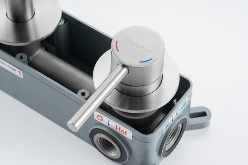 Смеситель для раковины Knotlor Eclipse SS-25 цвет Матовая сталь