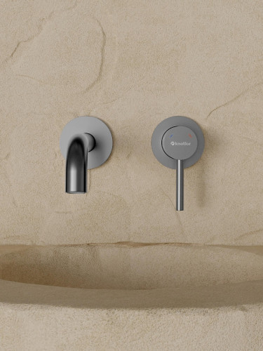 Смеситель для раковины Knotlor Eclipse SS-25 цвет Матовая сталь