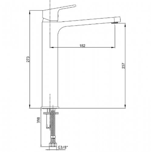 Смеситель для раковины E.C.A. Tiera 102188002C1EX Черный матовый