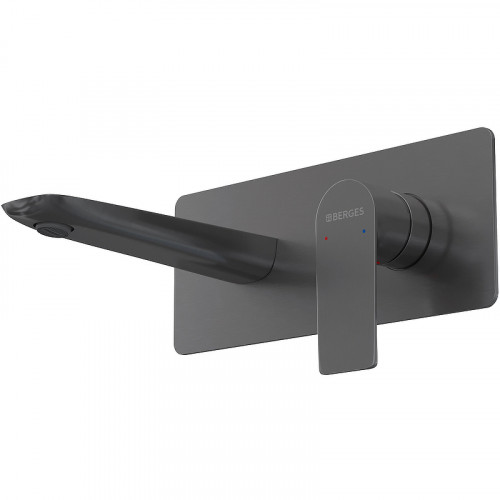 Смеситель для раковины Berges Ventas S 076013 Оружейная сталь латунь встраиваемый