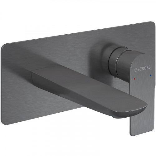 Смеситель для раковины Berges Ventas S 076013 Оружейная сталь латунь встраиваемый