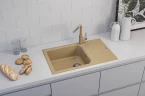 Кухонная мойка Alveus Granital Record 40 G55 Beige 780x480x180 1144465 Бежевая искусственный камень (литьевой мрамор) встраиваемый