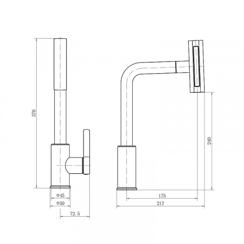 Смеситель для кухни Fashun A56131-17 цвет Графит
