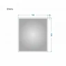 Зеркало Alavann Emma 70 ALV0064001 с подсветкой цвет Белый с сенсорным выключателем
