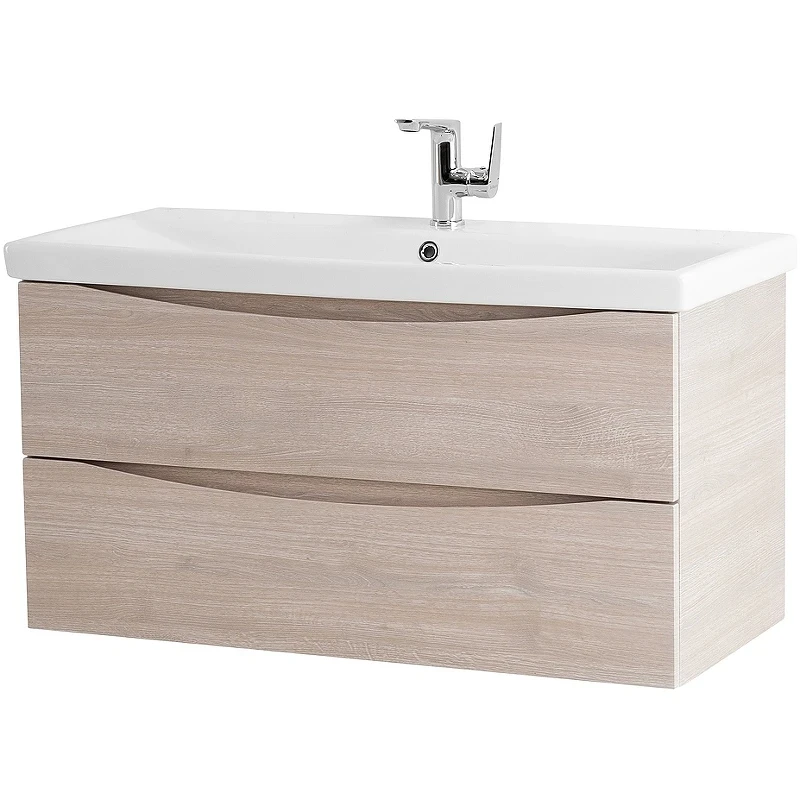 Тумба под раковину BelBagno Marino-Cer 80 MARINO-CER-800-2C-SO-RG-P подвесная Rovere Grigio МДФ / ЛДСП