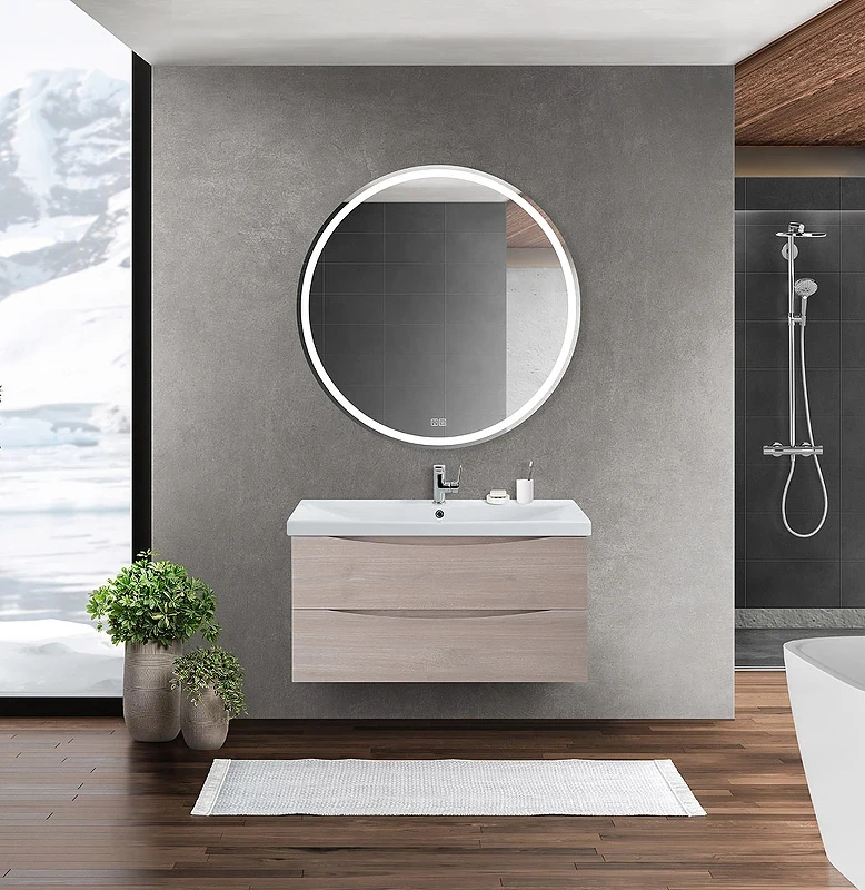 Тумба под раковину BelBagno Marino-Cer 80 MARINO-CER-800-2C-SO-RG-P подвесная Rovere Grigio МДФ / ЛДСП