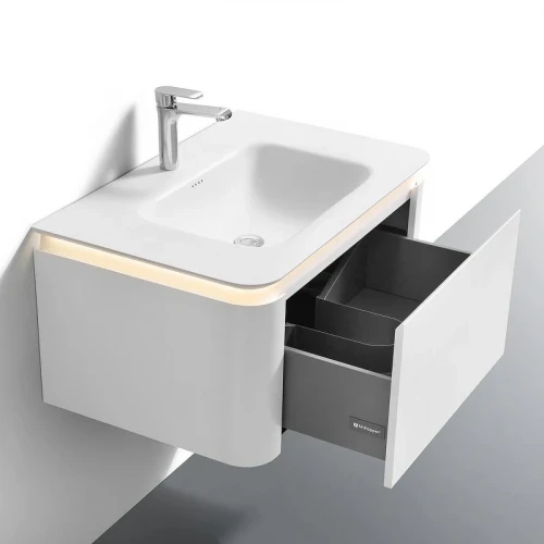 Тумба с раковиной Black&White Universe U925.900 90 925900 подвесная Milk White