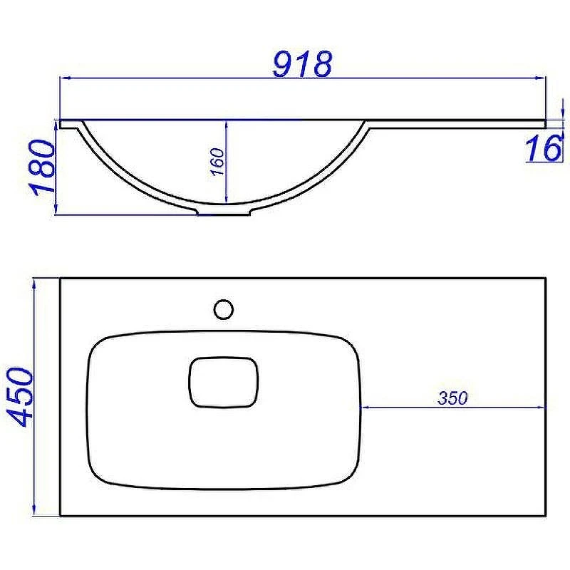 Тумба с раковиной Aqwella Акцент 90 L ACC0109LW+Malaga 90 Mal.09.04.D-L подвесная Белая