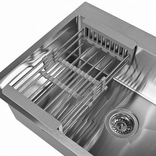Кухонная мойка Wisent 60 WS36050/WGER013/W405A/W302644/W4998-4 со смесителем цвет Сатин