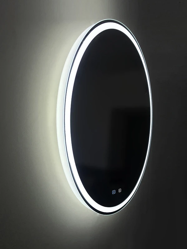 Зеркало BelBagno 80 SPC-RNG-800-LED-TCH-SND с подсветкой с голосовым управлением и подогревом стекло