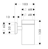 Стакан для зубных щеток Hansgrohe Logis Classic 41618000 Хром
