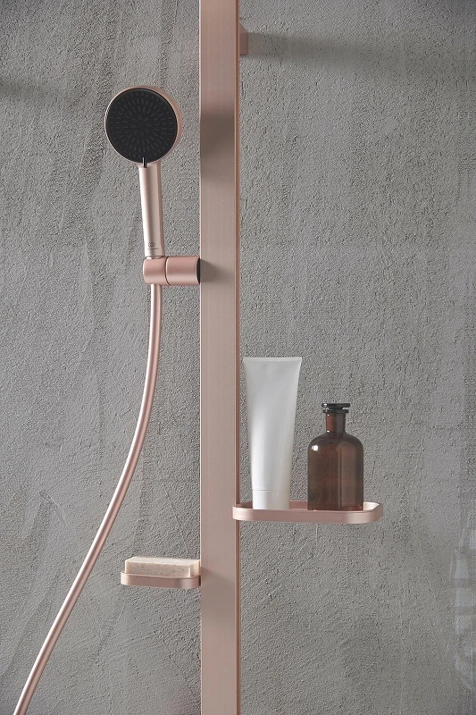 Душевая система Ideal Standard Alu+ BD583RO с термостатом Rose