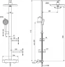 Душевая система Ideal Standard Alu+ BD583RO с термостатом Rose