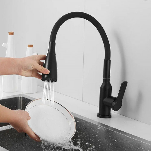 Смеситель для кухни Shevanik S843H-3 цвет Черный