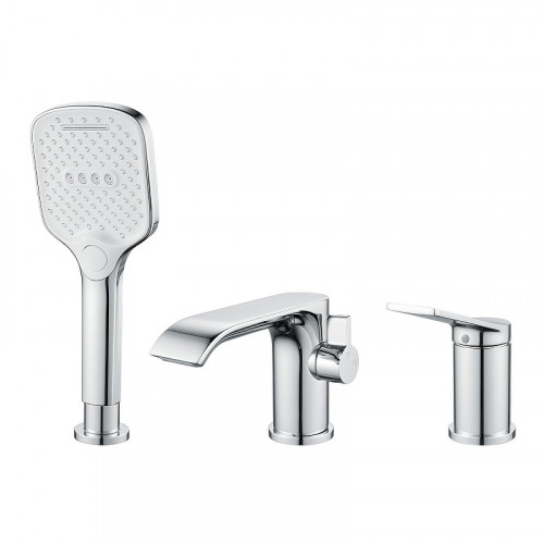 Смеситель на борт ванны Shevanik S41 S4112 цвет Хром