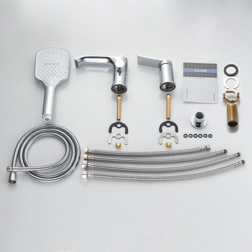 Смеситель на борт ванны Shevanik S41 S4112 цвет Хром