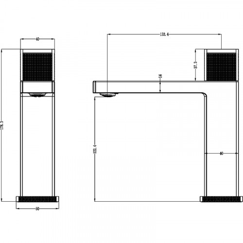 Смеситель для раковины Boheme Quad 159-NB Никель латунь