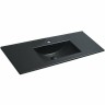 Раковина Vincea 120 VBS-13120MB Черная матовая фарфор полувстраиваемая