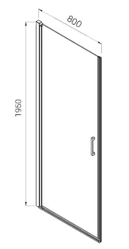 Душевая дверь Vincea Alpha 80 VDP-3AL800MT профиль Хром стекло текстурное