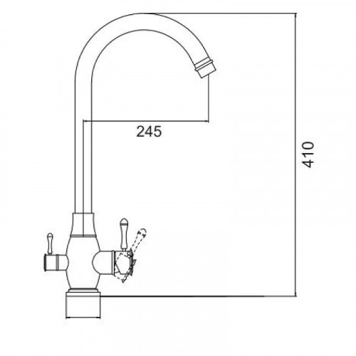 Смеситель для кухни Fmark FS0062 цвет Сатин
