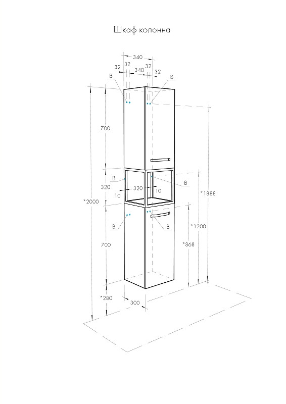 Подвесной шкаф Aquaton Лофт Фабрик 34 1A242803LTDY0 Дуб кантри МДФ / ЛДСП