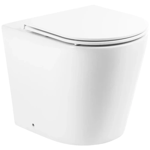 Унитаз BelBagno Flay-R BB1003CBR/BB870SC приставной с сиденьем Микролифт фаянс приставной