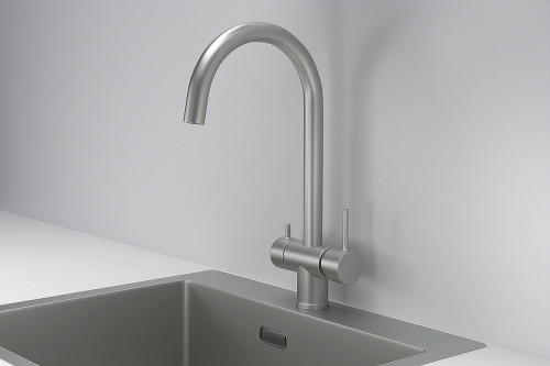 Смеситель для кухни Granula Kitchen Space 7104 цвет Сталь матовая