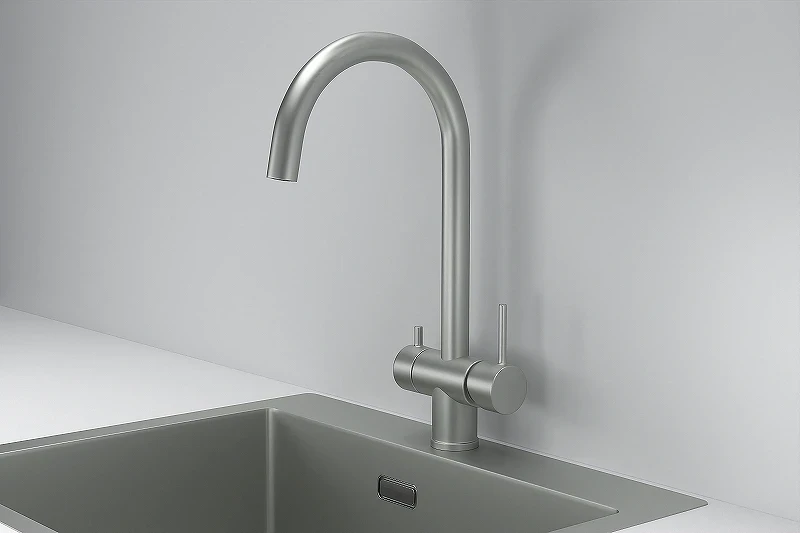 Смеситель для кухни Granula Kitchen Space 7104 цвет Сталь матовая