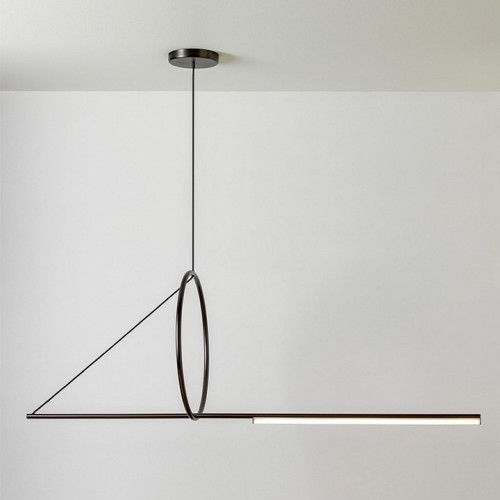 Подвесной светильник Imperiumloft Suspension Cercle Et Trait  -  Graphite Satine 40.1282-0